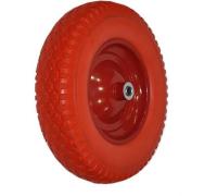 Колесо STANDART PU1602 размер 16*4,00-8 12/100мм диск сварной красный, пу красный /уп.5шт.
