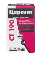  Смесь штукатурно-клеевая для минеральных плит Церезит СТ 190 зима 25 кг