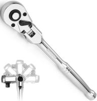 Трещотка ручная 1/4" удлиненная с поворотной головкой WORKPRO, Китай