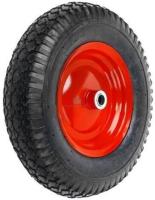 Колесо PR3001 размер 16*4,00-8 12/100мм (с трубкой), диск сварной, красный Р /уп.5шт.