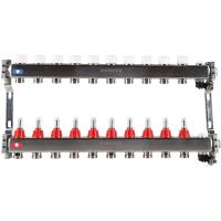 RMS-1201-000010 ROMMER Коллектор из нержавеющей стали с расходомерами, с клапаном вып. воздуха и сли