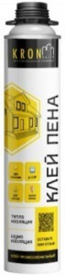 Клей-пена монтажная всесезонная KRONbuild (12шт/кор)Клей-пена монтажная всесезонная KRONbuild 850 мл