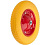 Колесо STANDART PU1301 размер 13*3,25-8 20/90мм диск сварной красный, пу желтый /уп.5шт.