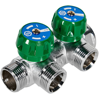 SMB-6850-343402 STOUT Коллектор регулирующий 3/4 , 2 отвода 3/4 ЕК