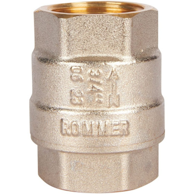 RVC-0001-000020 ROMMER 3/4  Клапан обратный пружинный муфтовый с металлическим седлом