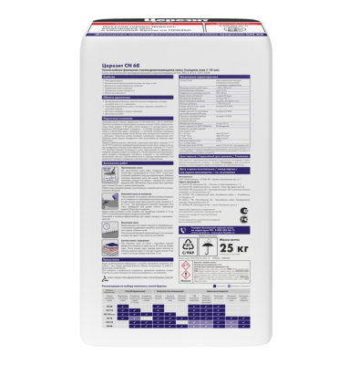 Смесь самовыравнивающаяся Церезит CN 68 тонкослойная 1-15 мм, 25 кг