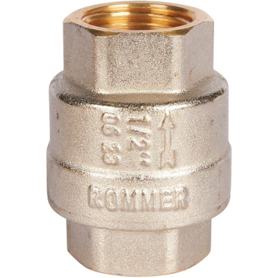 RVC-0001-000015 ROMMER 1/2  Клапан обратный пружинный муфтовый с металлическим седлом