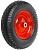 Колесо PR3001 размер 16*4,00-8 12/100мм (с трубкой), диск сварной, красный Р /уп.5шт.