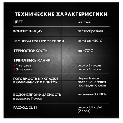 Гидроизоляция полимерная эластичная Церезит CL 51 15 кг