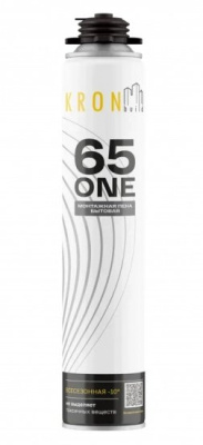 Пена монтажная KRONbuild всесезонная ONE 65, под пистолет, 850 мл,  –10С° +30С°